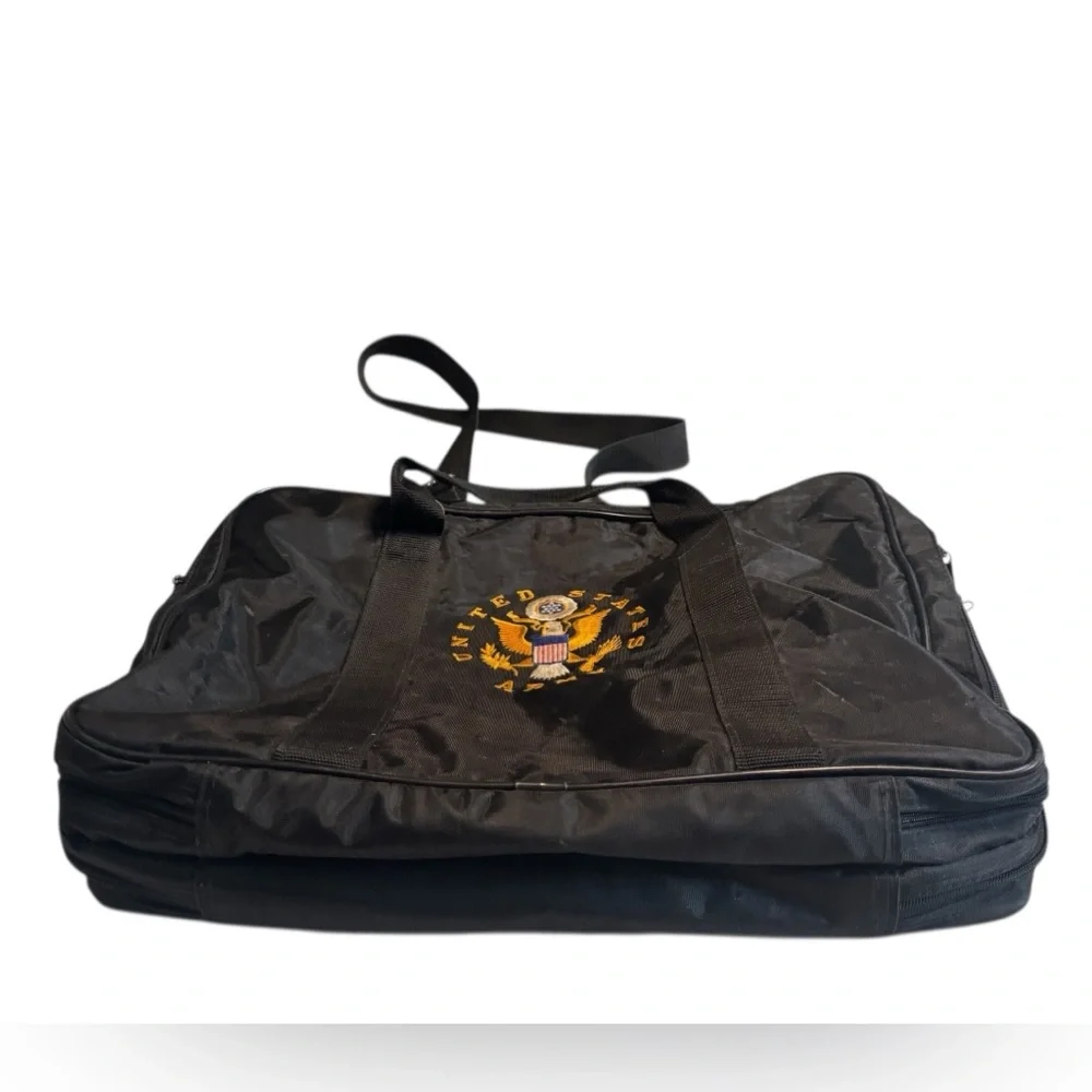 Vintage Embroidered United States Army Black Laptop Attache Bag